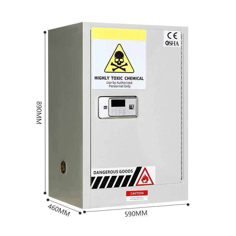 臻远ZY4041502毒麻柜实验室化学品药品存储柜安全柜防爆柜 12加仑高清大图