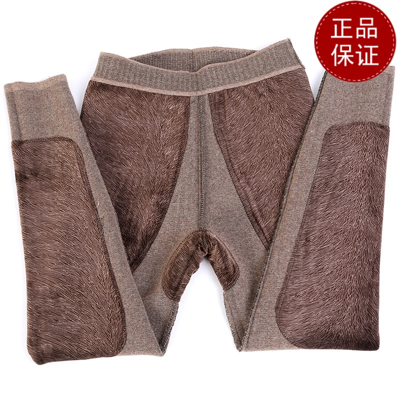 免费试穿 2024牧绒多斯新款羊毛裤女加厚加绒保暖裤男士羊绒裤线裤男春秋鄂尔多斯产护膝打底裤春秋绒裤毛裤羊绒裤中老年高清大图