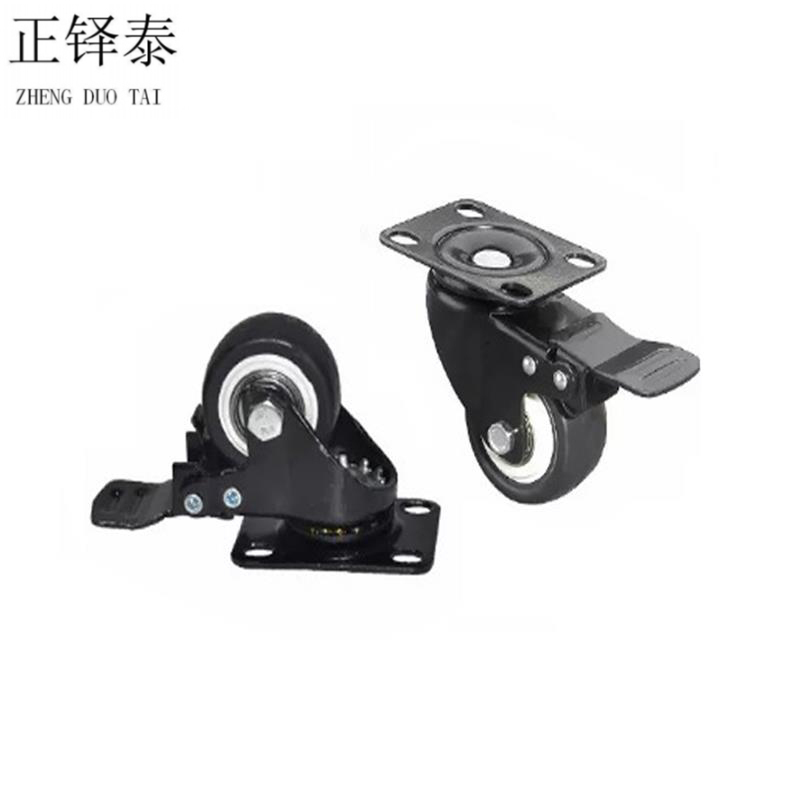 正铎泰 橡胶静音带刹车万向轮1.5寸40mm / 个 1.5寸40mm