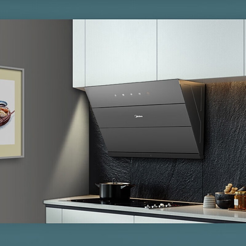 美的midea抽油烟机家用小户型700小尺寸侧吸式抽烟机大吸力脱排油烟机