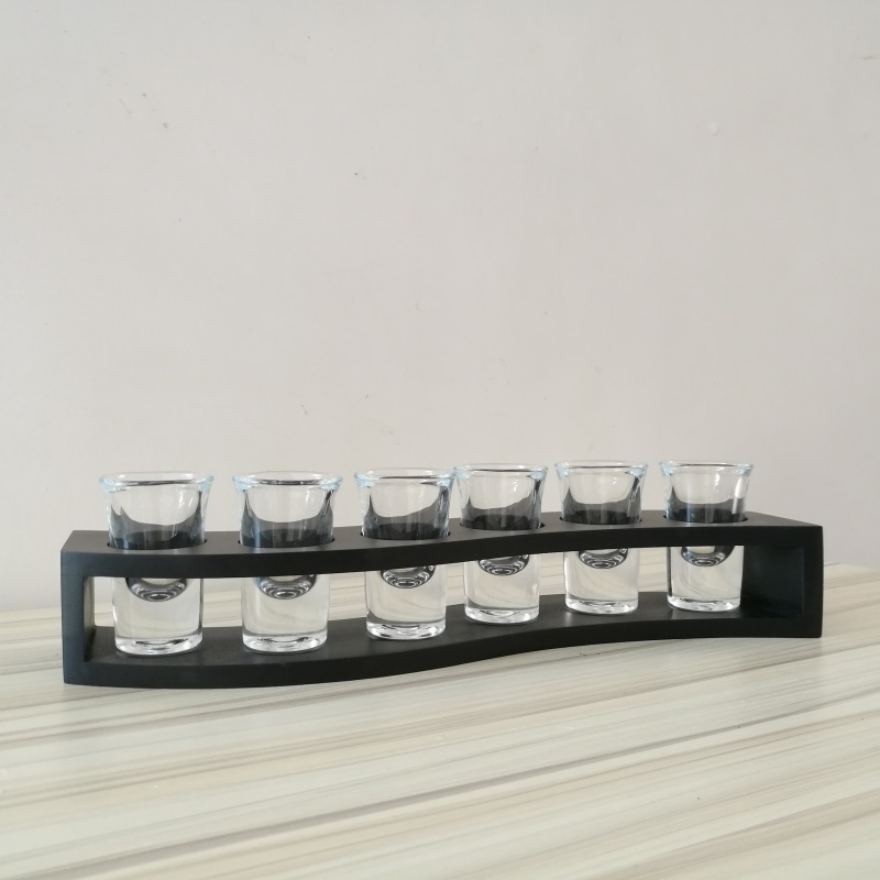 子弹杯洋酒杯烈酒杯鸡尾酒杯一口吞杯家用白酒玻璃杯套装酒具杯架(请先与客服确认再)