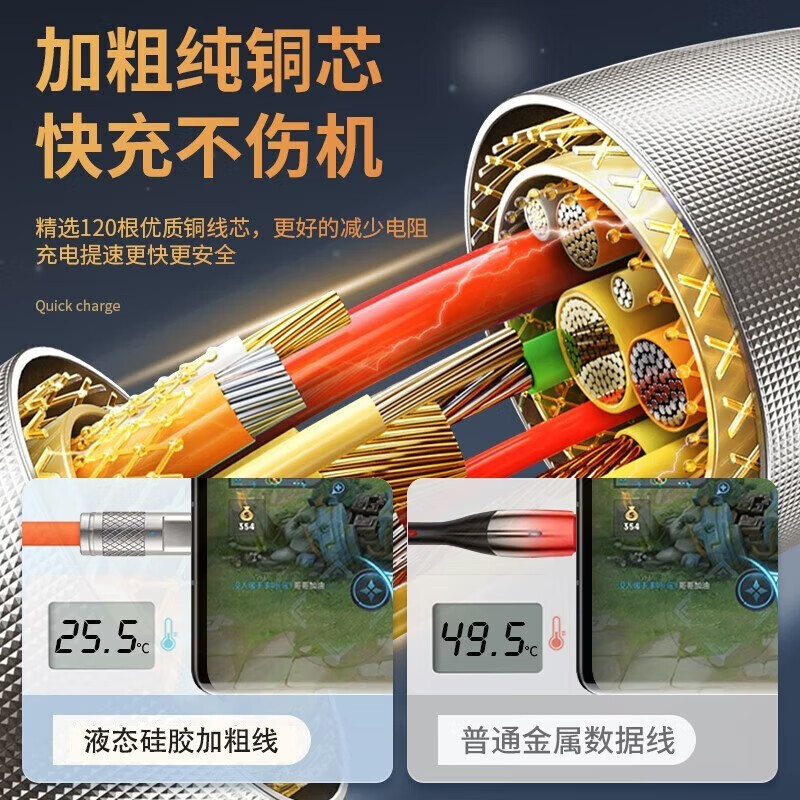 ibattz 极客手机数据线充电线超级快充极客线USB适用苹果手机充电线液态硅胶 赤焰橙[苹果接口]1米