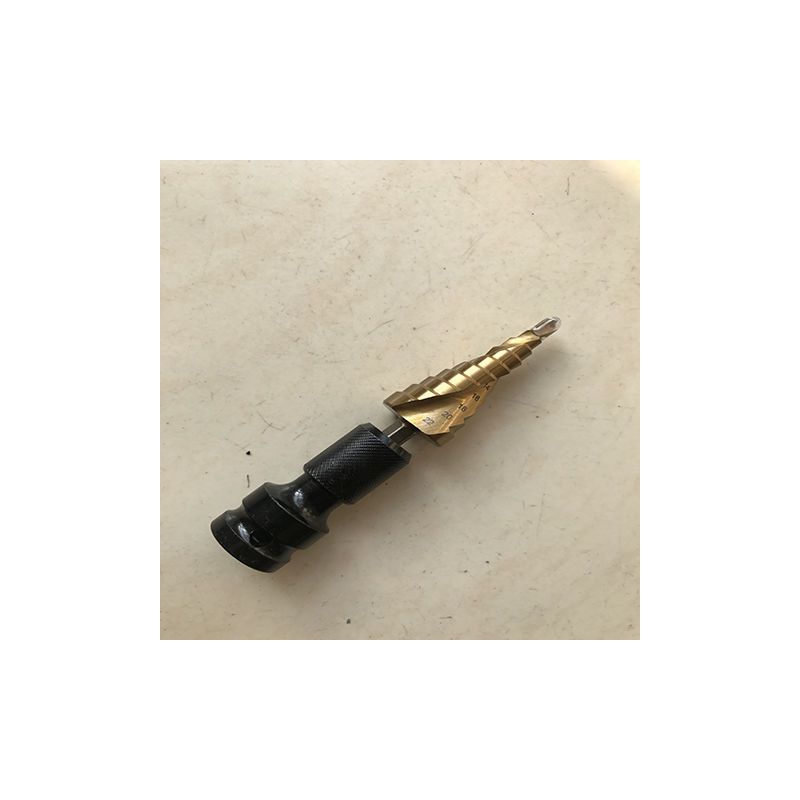 电动扳手扩孔器宝塔钻头万能打孔锥形阶梯金属扩孔钻头专用开孔器|[可钻铁板]电动扳手4-20mm