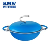 KMW绿鼎汤锅(宝石蓝)Gpotl21-14 304不锈钢汤锅 26cm 煎炒炸煮多用多功能锅具 绒光工艺 炫彩易清洁