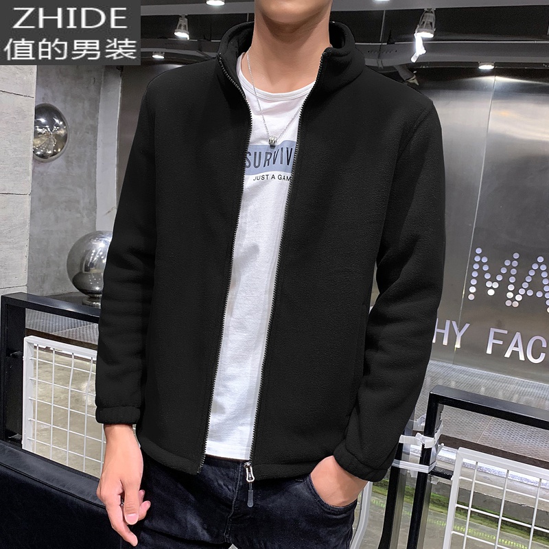 SUNTEK卫衣男开衫秋冬季潮流运动休闲上衣加肥大码胖子加绒加厚夹克外套夹克高清大图