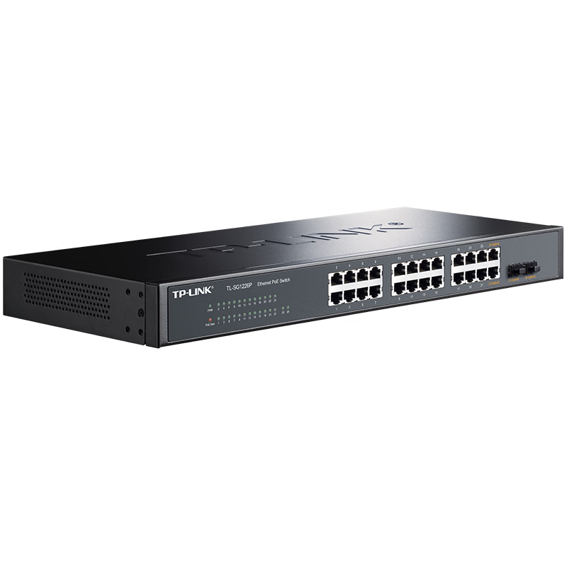 TP-LINK 2千兆光+24口千兆POE交换机 TL-SG1226P 单位:台