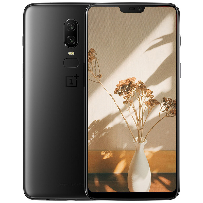 一加(ONEPLUS)手机6 8GB+128GB 墨岩黑 全面屏双摄游戏手机 移动联通电信4G全网通 双卡双待