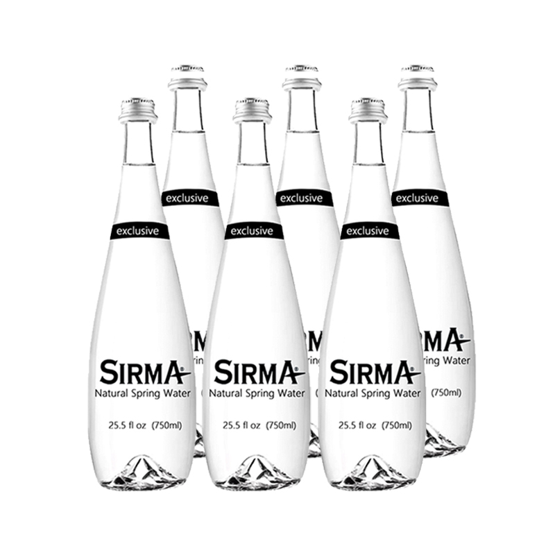 地中海 天然矿泉 玻璃瓶750ml玻璃瓶750ml*6瓶整箱装