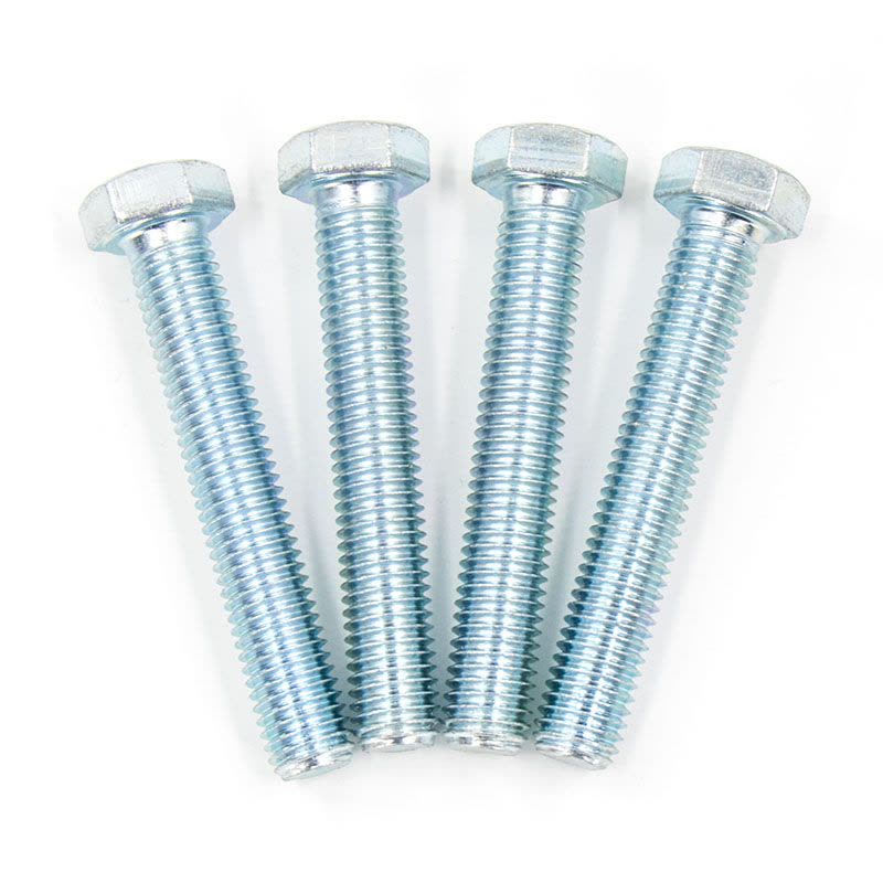 冰禹 BY-1092 8.8级碳钢镀锌六角螺栓 蓝白锌 GB5783 M12×75 (P1.75) 20个图片