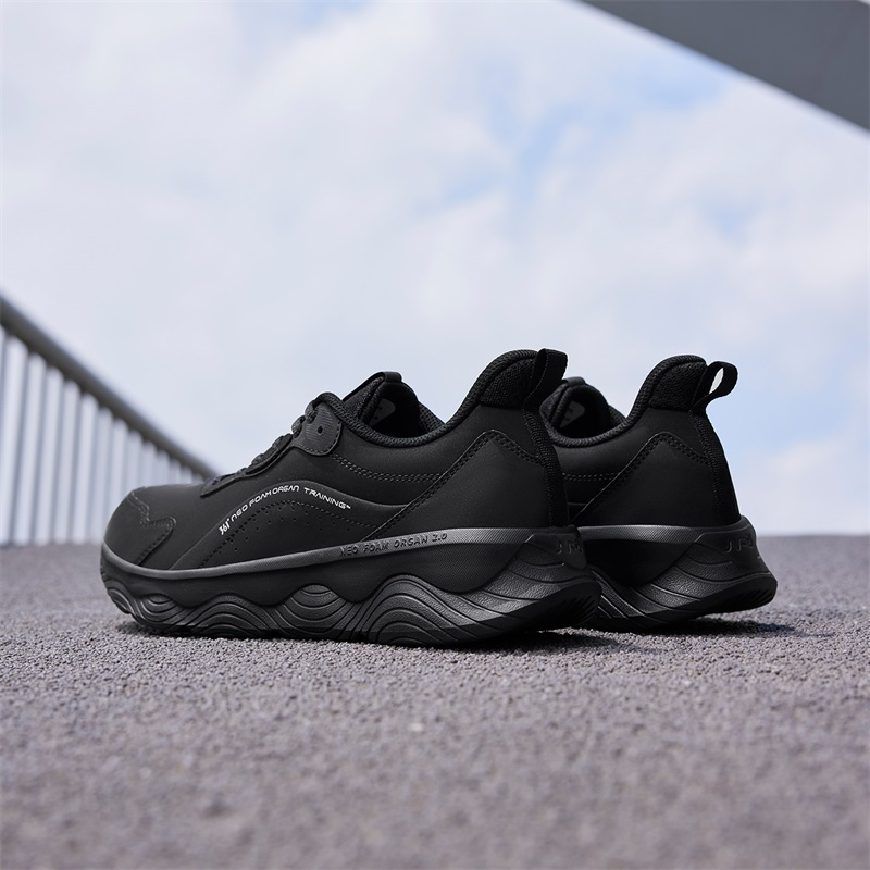 361男鞋运动鞋新款革面轻便跑鞋软底减震跑步鞋男