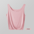 猫人吊带背心莫代尔冰丝女薄款夏季可外穿无痕内衣内搭背心内穿打底汗衫 M建议80-95斤 玫瑰粉