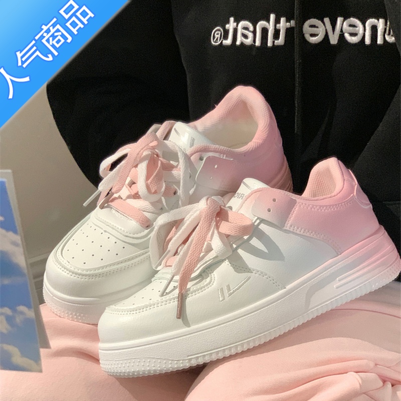 SUNTEK厚底百搭学生小白鞋子女ins潮2023年春夏新款少女板鞋休闲运动鞋高清大图