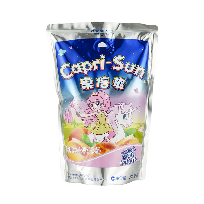 果倍爽 【2份装】桃苹果复合果汁200ml*6袋整盒装 儿童宝宝果汁饮料富含维生素