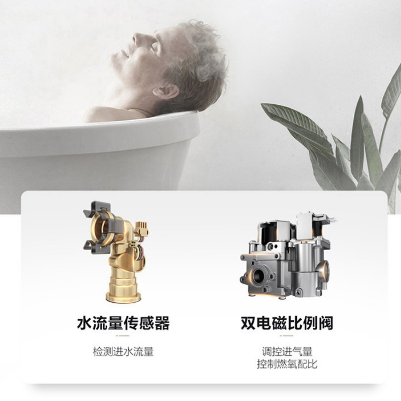 (Haier)海尔燃气热水器节能省气变频恒温智能防冻家用超薄热水器 12升JSQ22-12K1BW