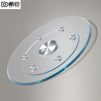 戴劲餐桌转盘钢化玻璃转盘酒店饭店食堂圆形底座辅助轮转盘直径98CM