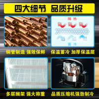 冰熊(bing xiong)LC-1890FD冷藏风冷饮料柜 商超展示柜商用立式冰柜冷柜冷柜 冰吧展示柜超市冰箱