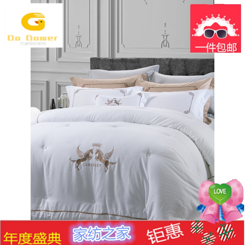 五星酒店全棉冬天被子纯棉冬被单人双人被芯春秋冬季8斤加厚保暖