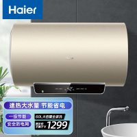 海尔 Haier 60升一级能效家用储水式电热水器 2200W速热恒温 节能安全防电墙 金色EC6001-PR3