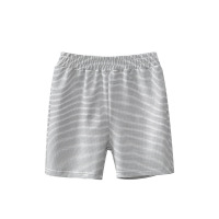 品牌童装2025夏季新款儿童中裤条纹男童五分裤子 110cm LS617白色间