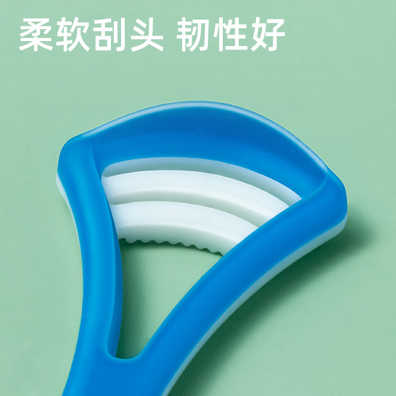 小鹿妈妈(FAWN MUM)刮舌器舌苔刷刮舌板舌苔清洁器 舌龙3(白)1支再送随身盒