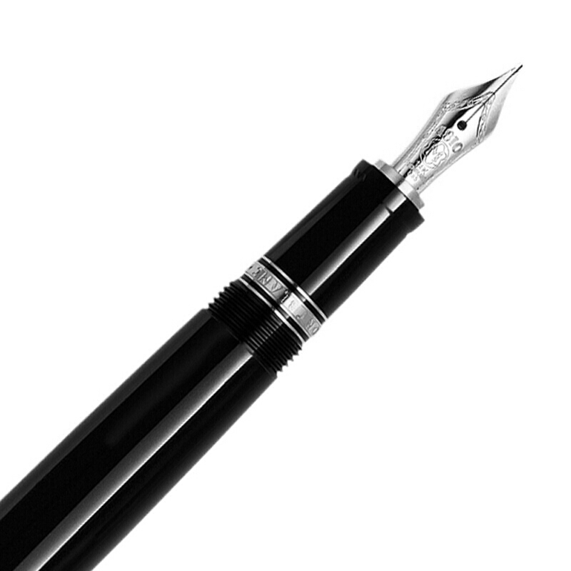 [海外直邮]Montblanc万宝龙波西米亚系列 钢笔黑宝石14k钯金伸缩笔尖墨水笔 M尖(0.7mm)25110