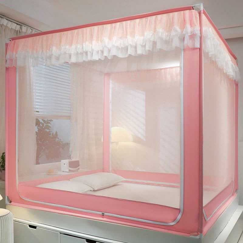 家用蚊帐2023新款卧室1.8m双人1.5米床蒙古包儿童防摔免安装1.2米图片