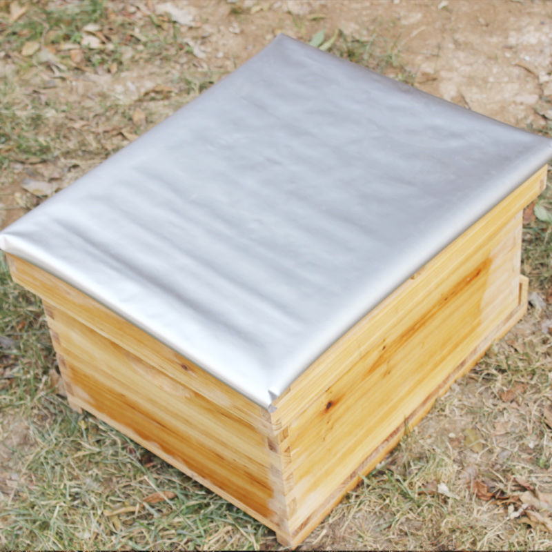 蜂箱防雨反光膜防晒隔热加厚雨布养蜂蜜蜂蜂箱大盖盖布防晒罩 铝箔