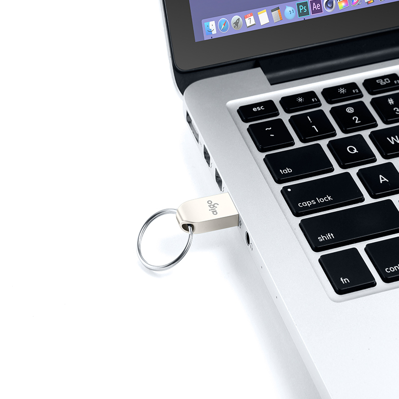 爱国者(aigo)U268金属u盘 64GB 车载优盘手机电脑两用高速正品创意定制u盘