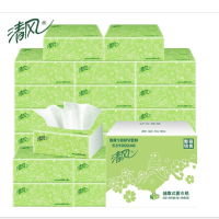 清风 3层小规格130抽糖果色面巾纸