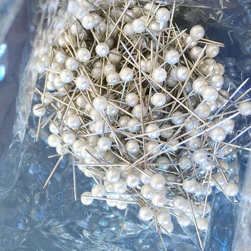 得力3.7cm珍珠针大头针画diy手工插画 固定针500枚
