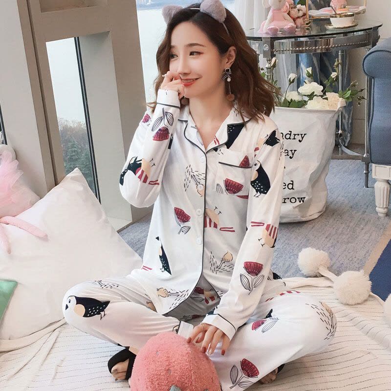 迪鲁奥(DILUAO)2021春款新款孕妇月子服双长开胸日韩卫衣女装睡衣产妇哺乳衣C47-28 109图片