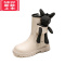 可莉允儿童靴子马丁靴2022秋冬女宝宝潮牌高筒靴新款防滑加绒女鞋子