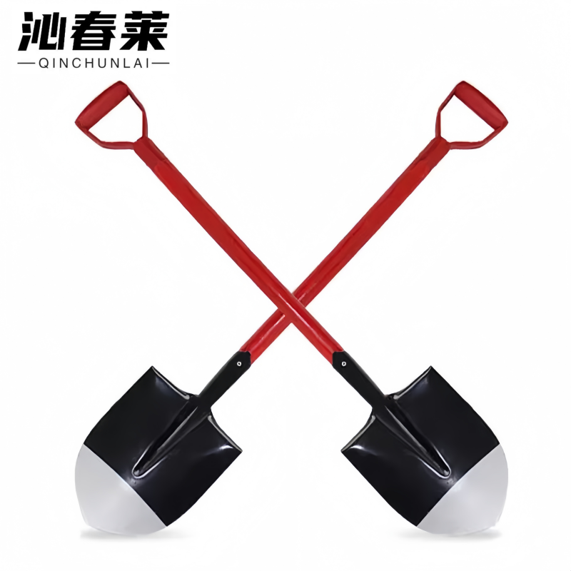 沁春莱消防锹黑色红柄/尖头/把高清大图