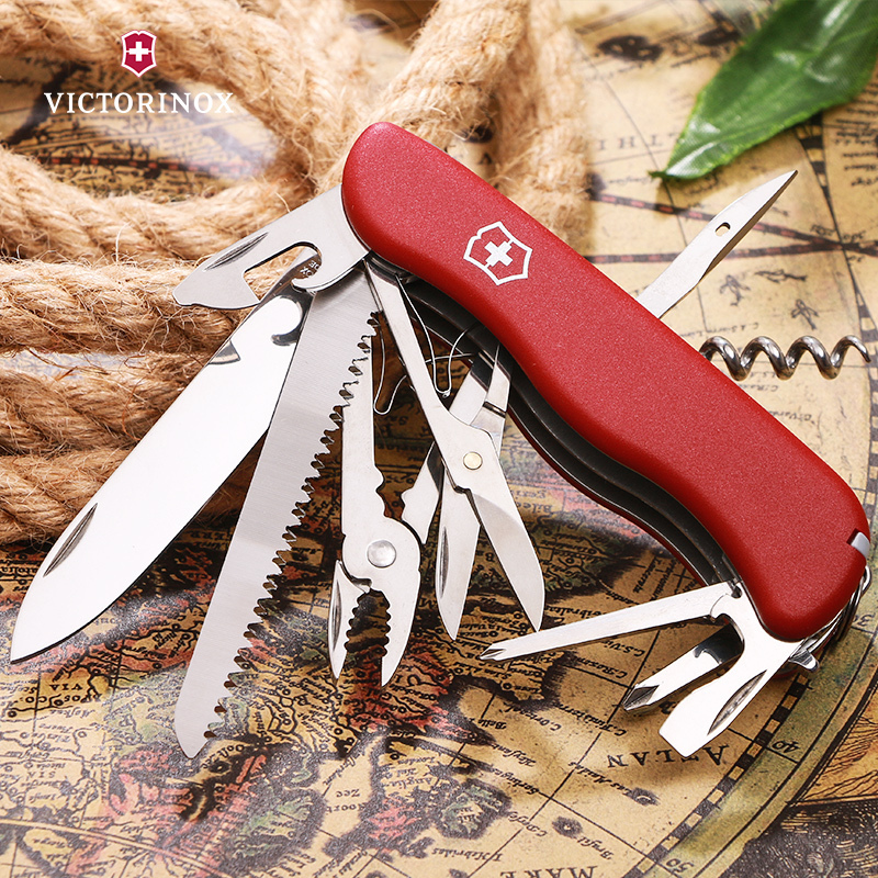 维氏(Victorinox)瑞士军刀原装正品多功能折叠刀具111mm大力士0.9043