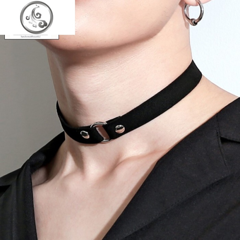 禁欲脖带项圈男日韩版小清新choker锁骨链女颈带网红脖颈短款项链jimi