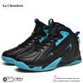 La Chessiers户外篮球鞋2025春秋冬新款透气休闲潮鞋运动鞋大码48码 黑青绿 41码