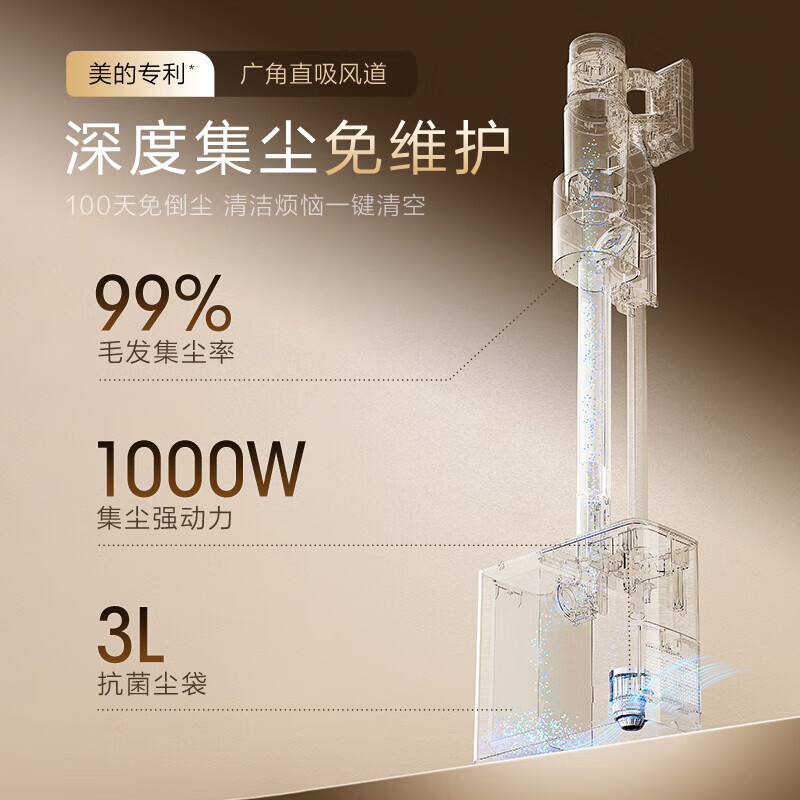 美的吸毛吸尘器空间站吸尘器F30station自动集尘家用无线智能 基站款F30station高清大图