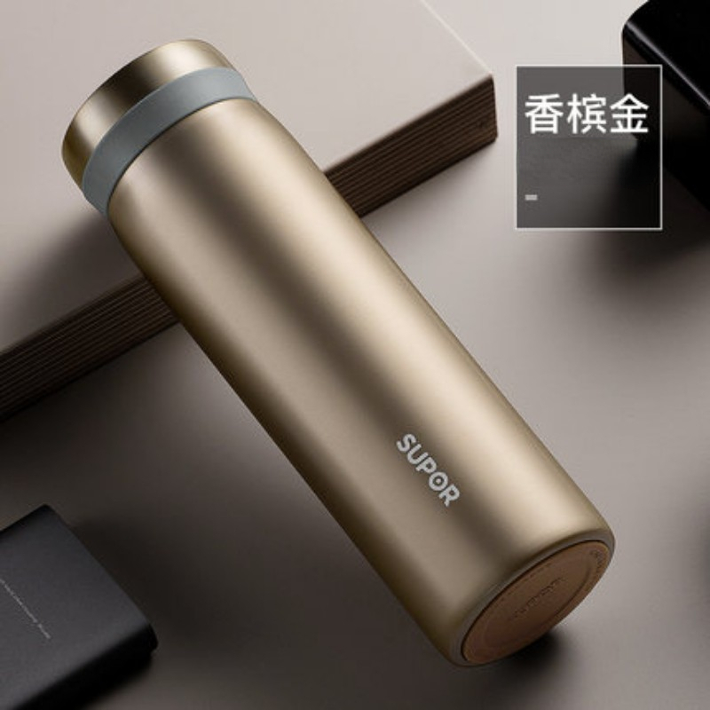 苏泊尔智能保温杯女士大容量男高档泡茶316l不锈钢定制水杯子