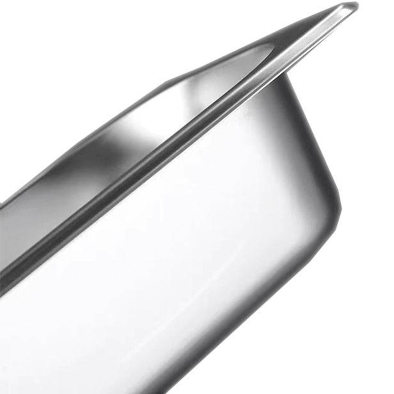 快餐车食物餐盆商用自助分数盆餐具套装不锈钢份数盆长方形带盖方盆分数盘高清大图