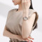 阿玛尼(Emporio Armani) 满天星女表 七夕情人节礼物送女友镶钻时尚石英腕表 金盘钢带 AR11059