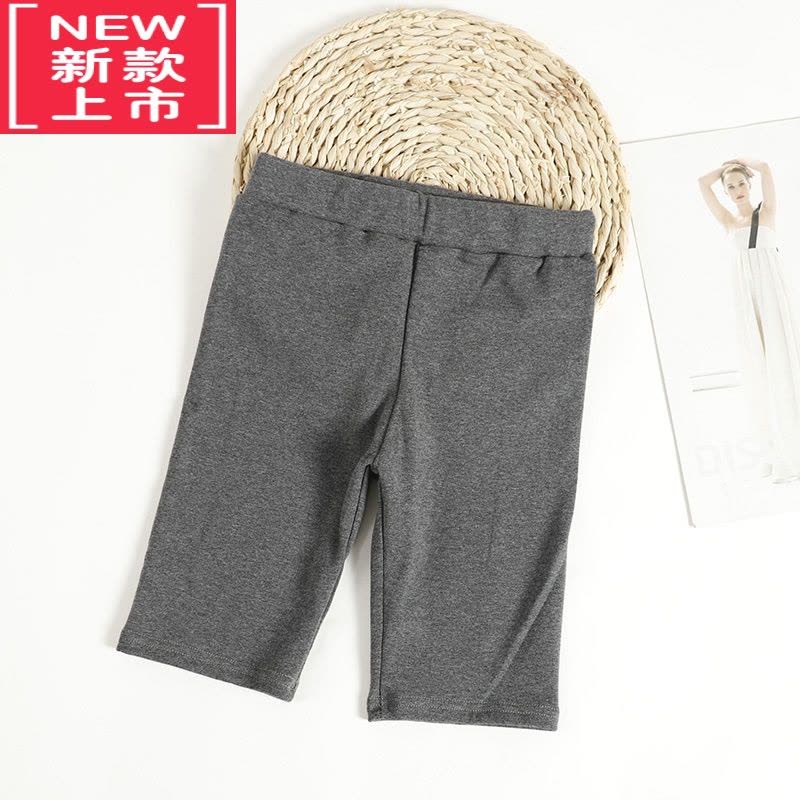 可莉允女童春秋款纯色磨毛棉打底裤五分裤弹力女孩中裤可配裙保暖护腿保暖裤图片