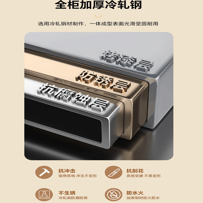 易企采 [四抽一门]白色 580*750*390MM 办公室资料文件矮柜 单位:台 货期七天 质保一年高清大图