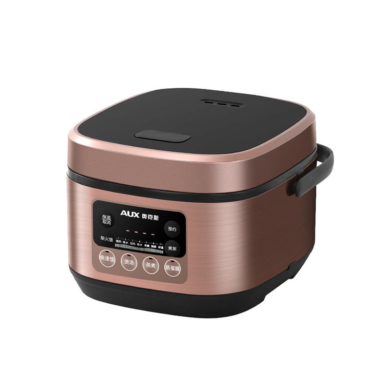 AUX奥克斯正品无涂层电饭煲家用新款304不锈钢5L智能预约高清大图