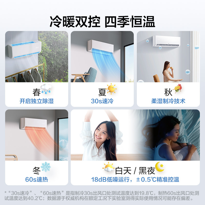 TCL 1.5匹净怡风节能空调挂机 新一级能效 自清洁WiFi智控KFRd-35GW/D-STA11Bp(B1)以旧换新