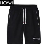 HLCOMAN短裤男士五分裤夏季速干休闲宽松中裤子外穿大裤衩沙衩夏 3XL120-130斤 黑色