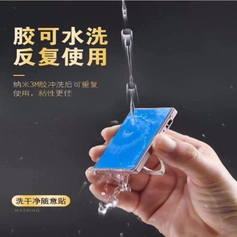 打火机指环支架打火机USB可充电电热丝手机指环扣防风点烟器礼物 土豪金 打火机指环支架