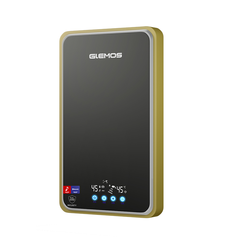 格林姆斯(GLEMOS))GL80C玫瑰金 即热式电热水器家用小型卫生间淋浴器恒温超薄洗澡机速热