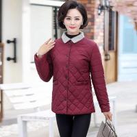 迪鲁奥（DILUAO)中老年女装秋冬2021新款冬季小妈妈冬装外套_63 2XL(建议110-125斤) 酒红色