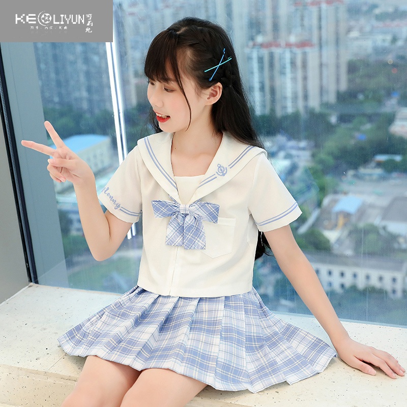 可莉允女童jk制服裙子套装夏天儿童夏季水手服学院风校服小学生班服