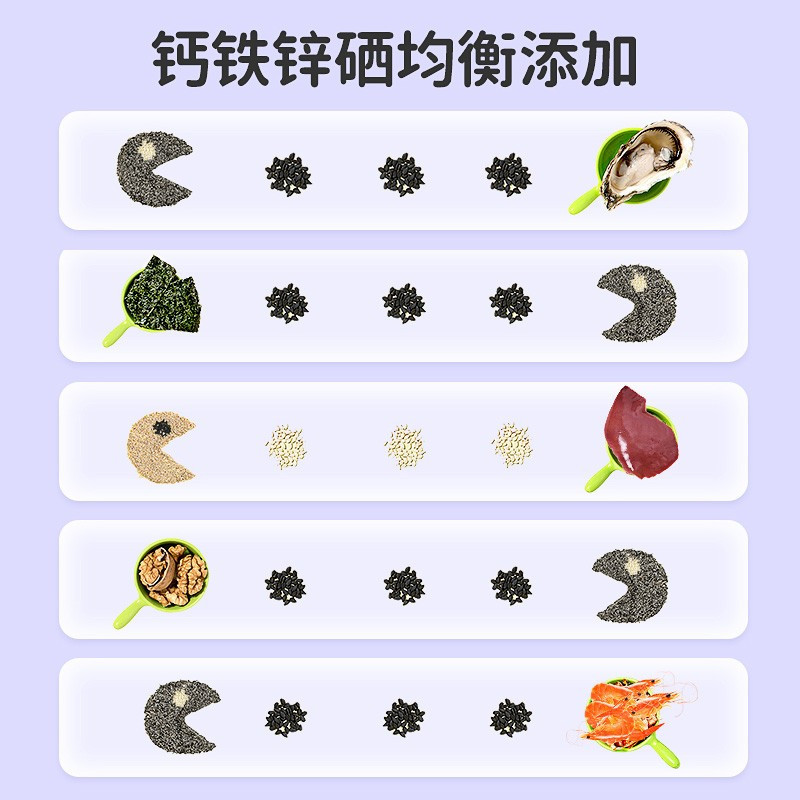 [有效期至2022年5月20日 临期品不支持退货哦]秋田满满 黑芝麻虾皮粉40g 无添加调味料儿童拌饭料宝宝伴餐粉